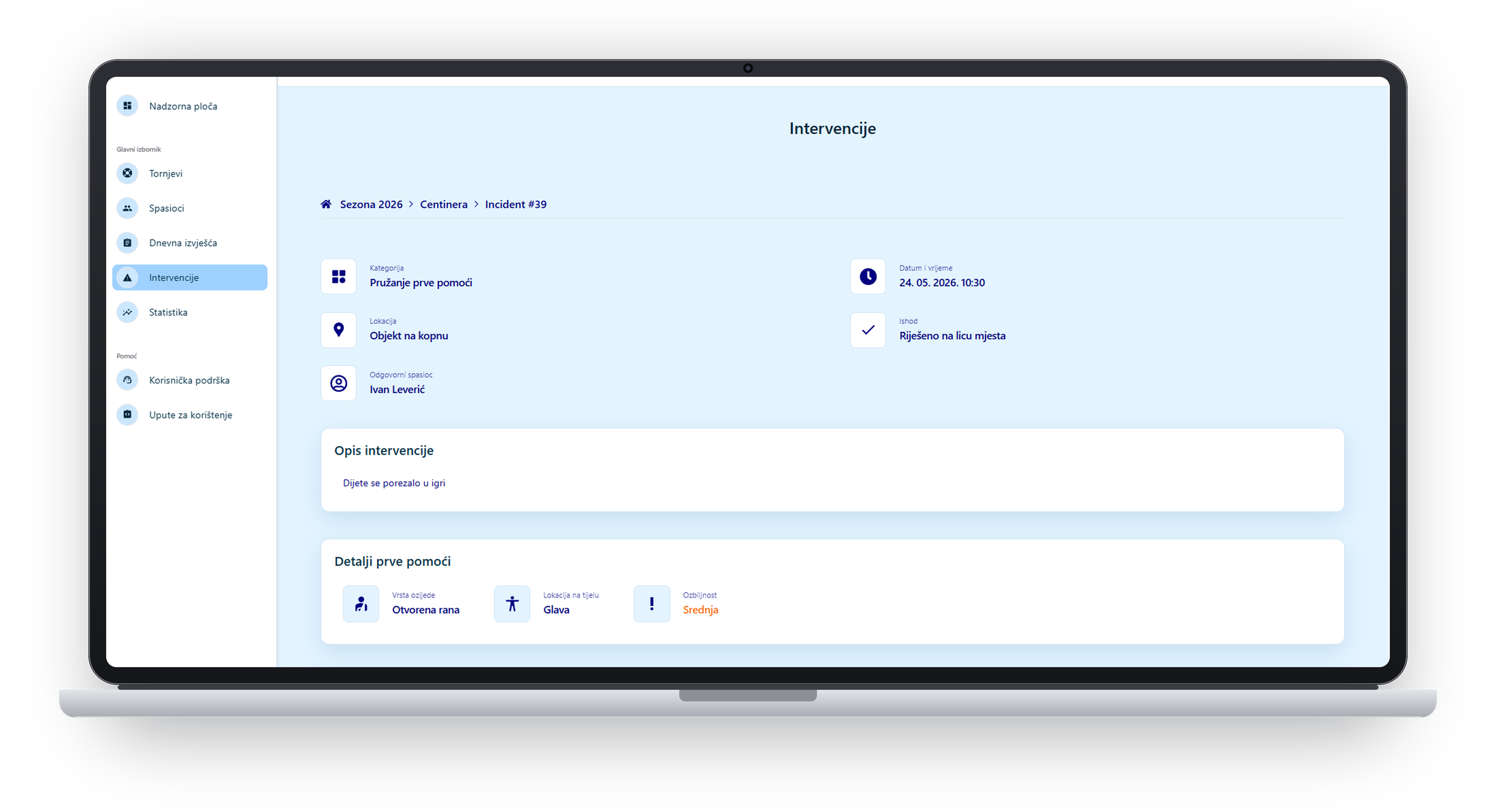 Pregled intervencija na web platformi OPSIGNIA